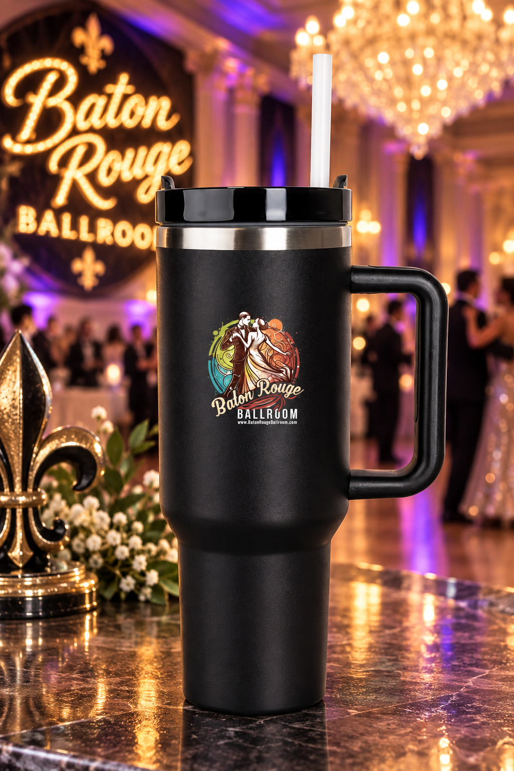 BLACK RoadSip Stainless Steel Tumbler with Handle and Sip 40 oz.
